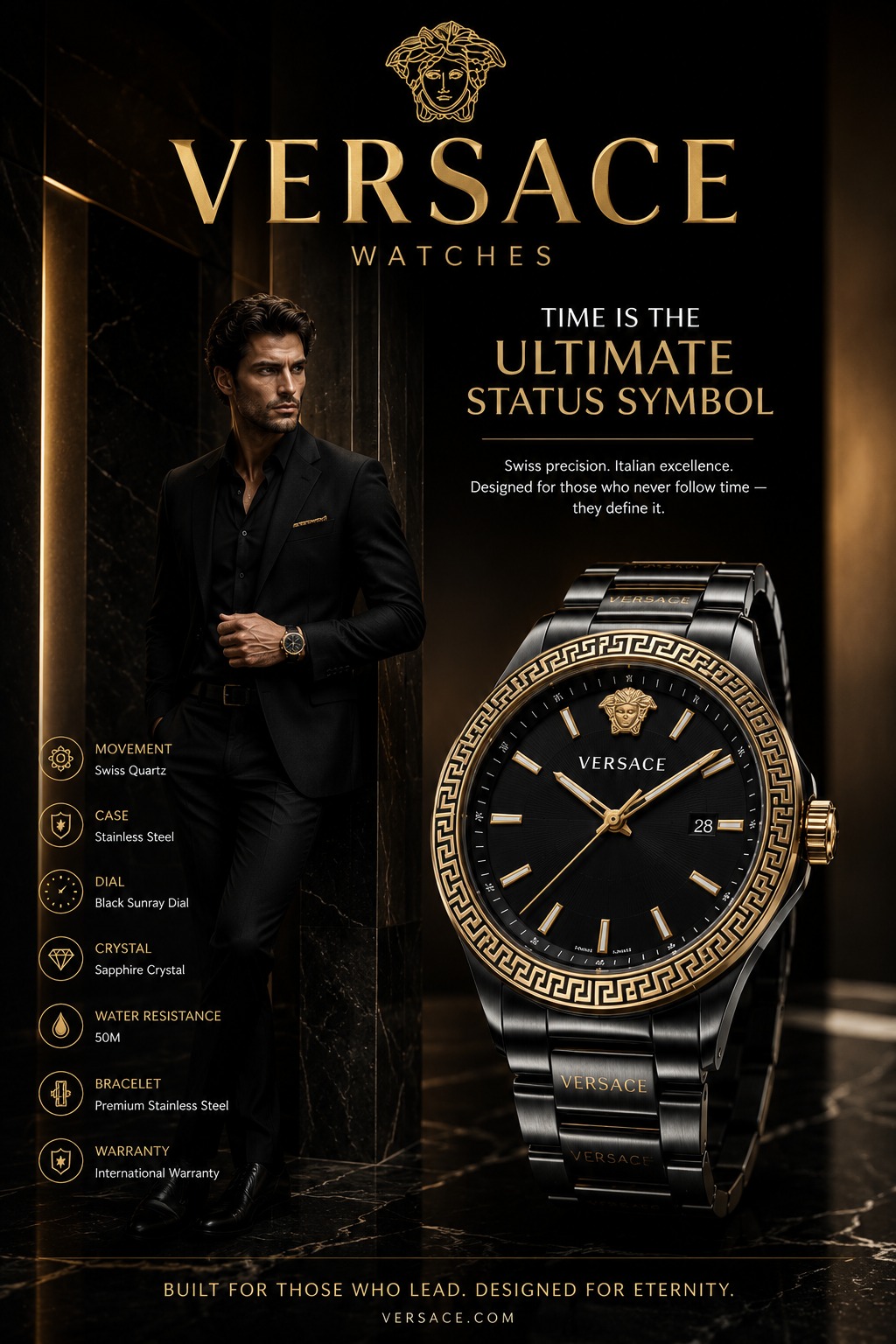 Versace Luxury Watch Campaign