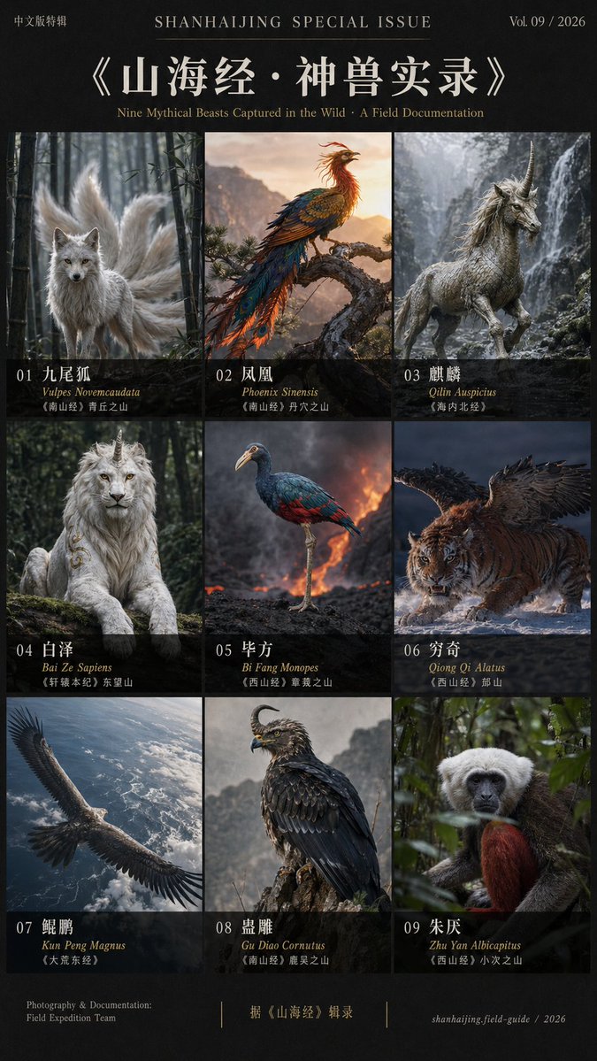 Shanhaijing Mythical Beasts Grid