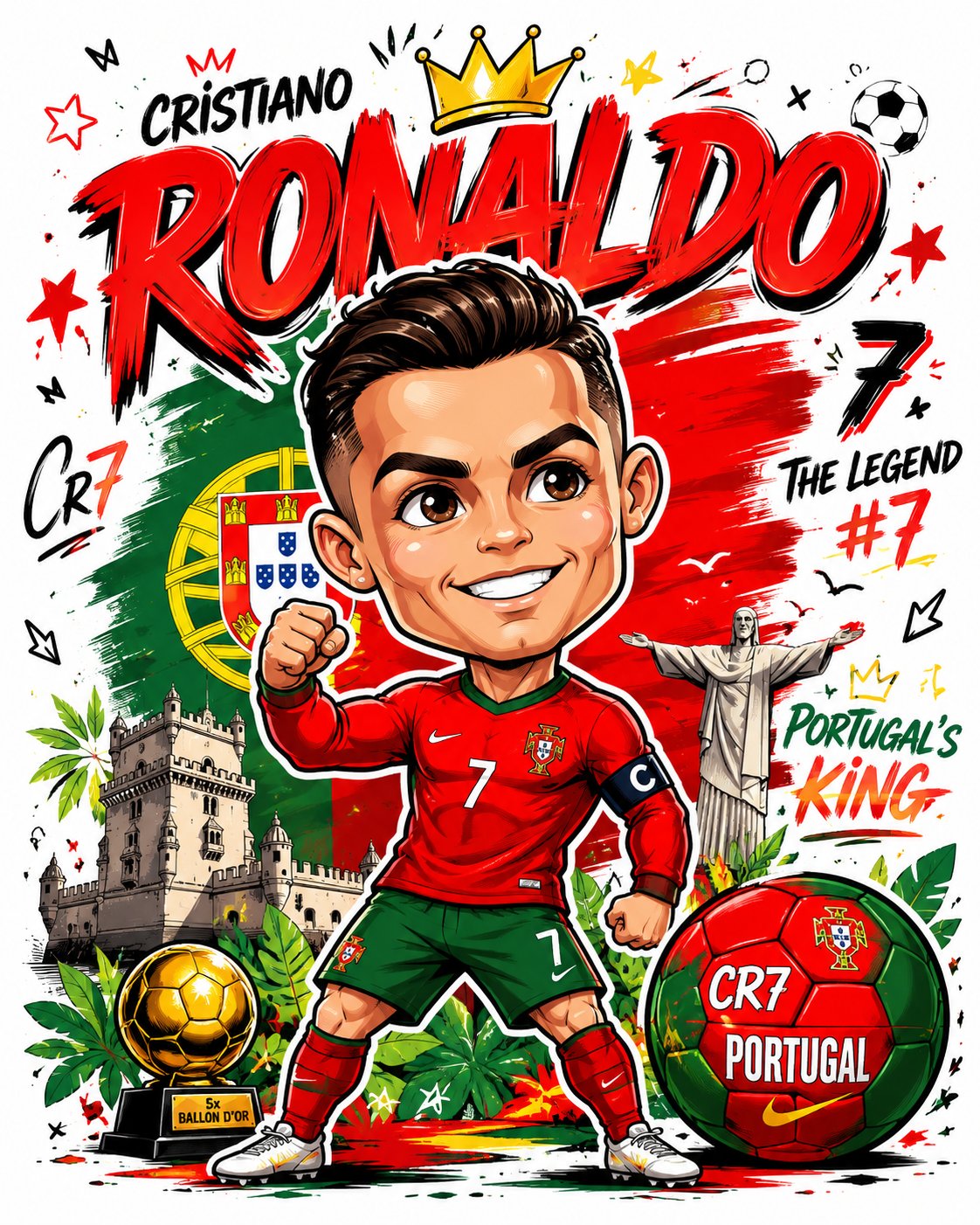 Chibi Football Star Poster
