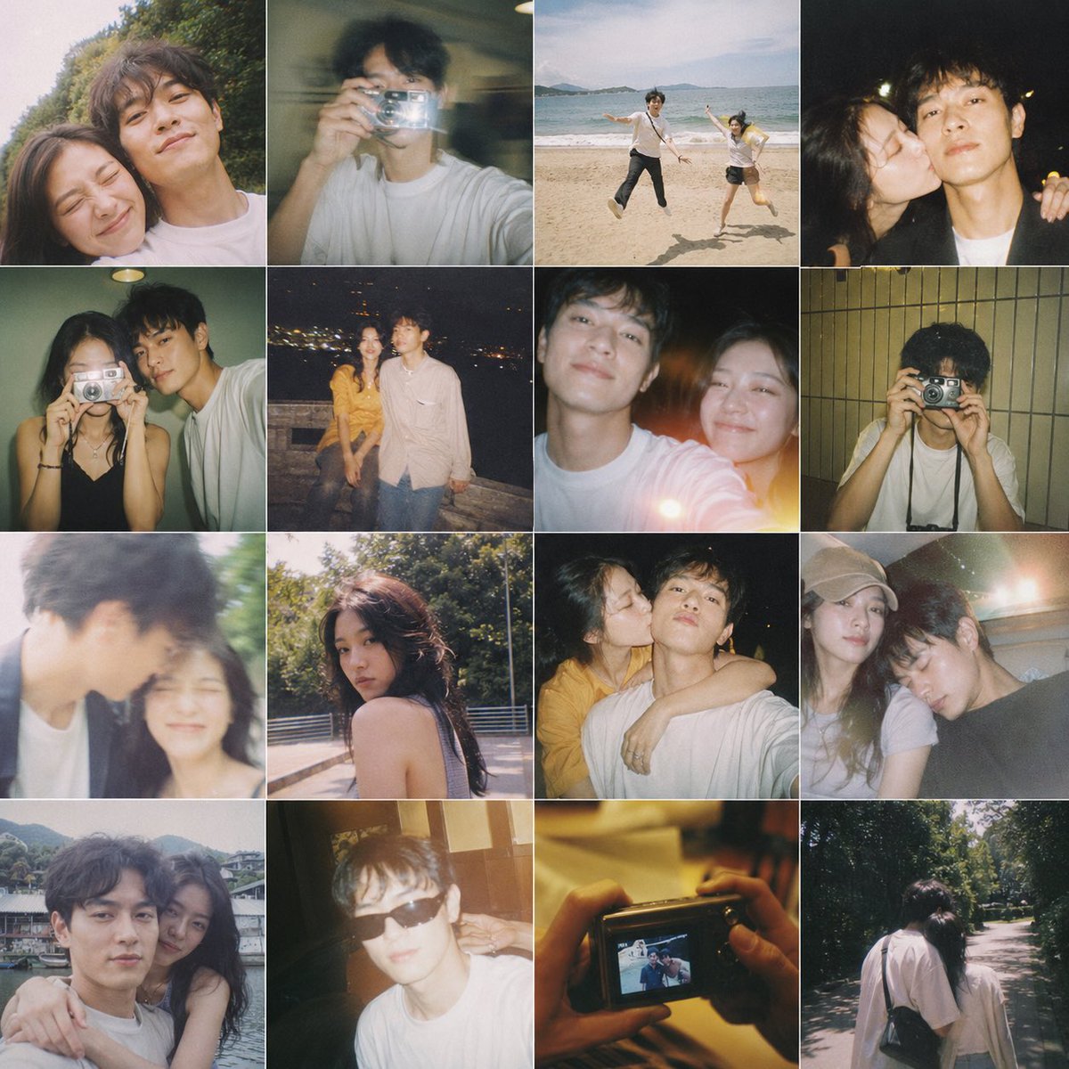 Vintage Couple Film Contact Sheet