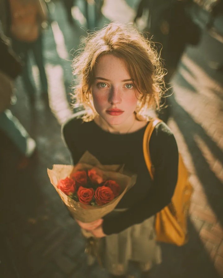 Golden Hour Rose Gaze