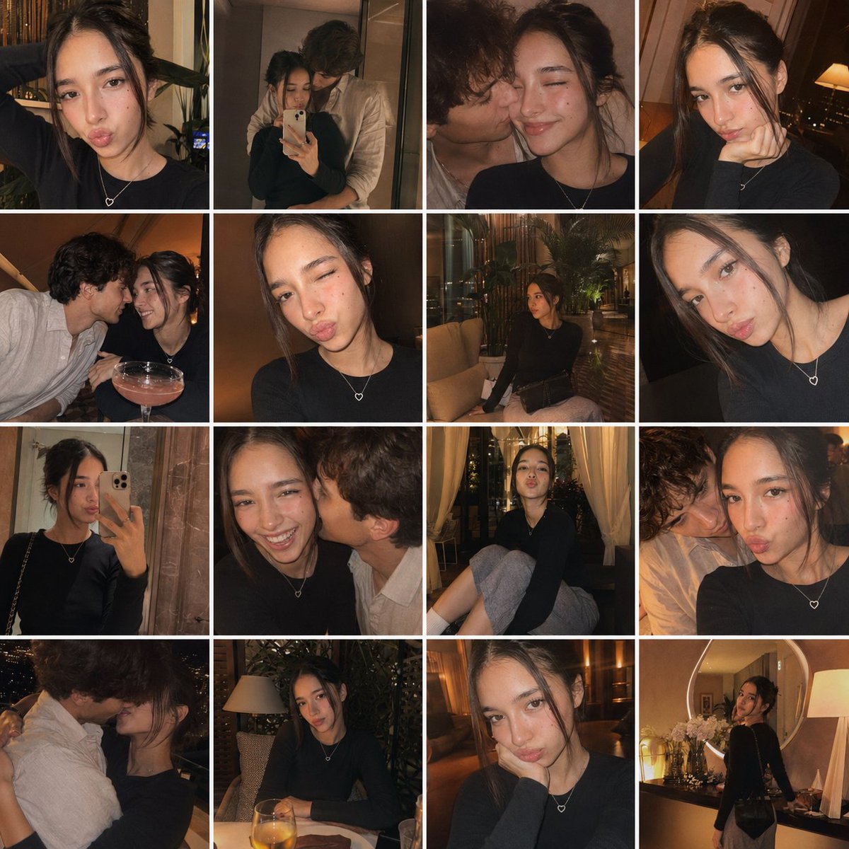 Retro Film Vacation Selfies Grid