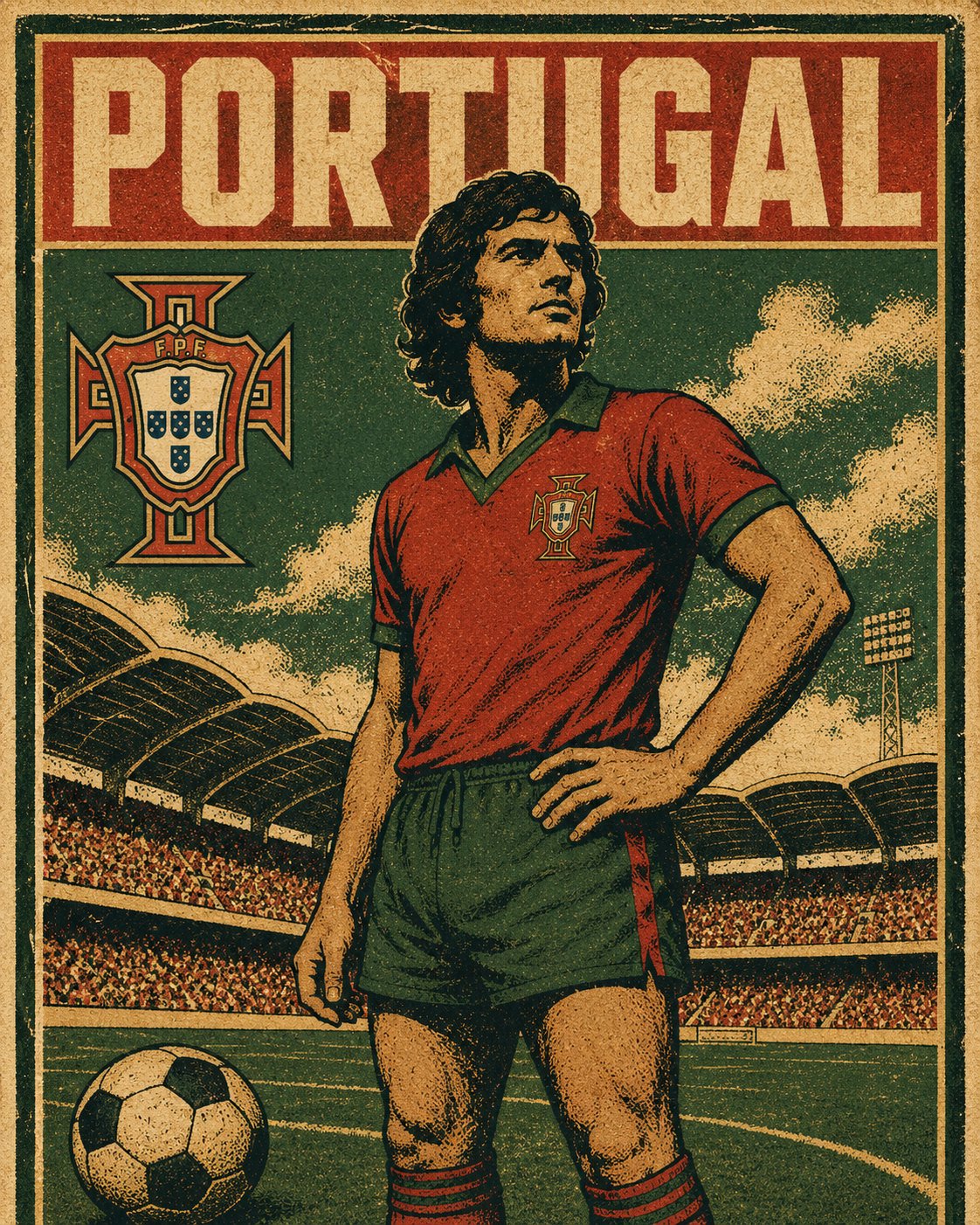 Retro Football Silkscreen Poster