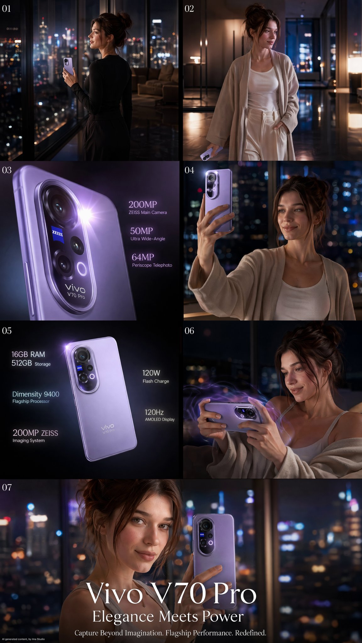 Silver Purple Nights, Flagship in Hand