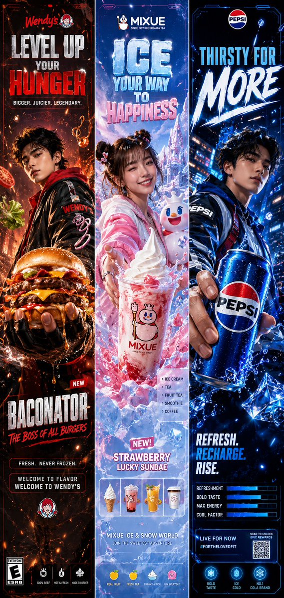Wendy's Game Cover Ad Poster
