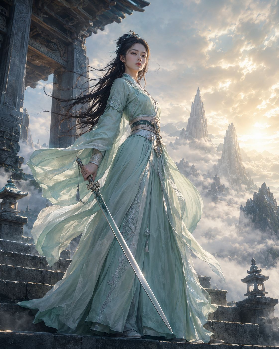 Xianxia Sword Maiden at Dawn