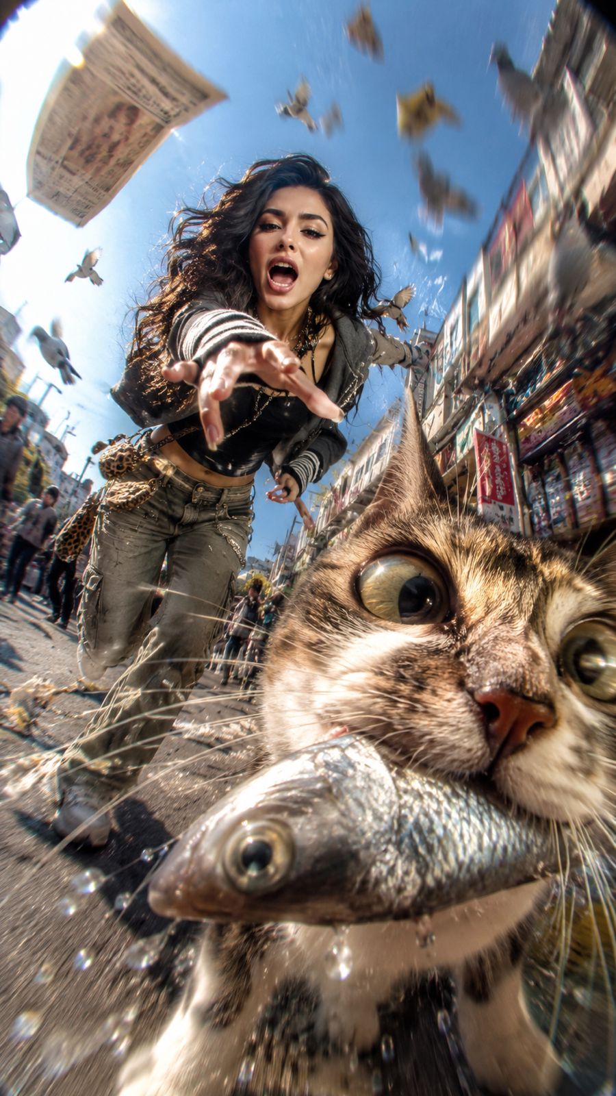 Chaotic Shibuya Cat Chase