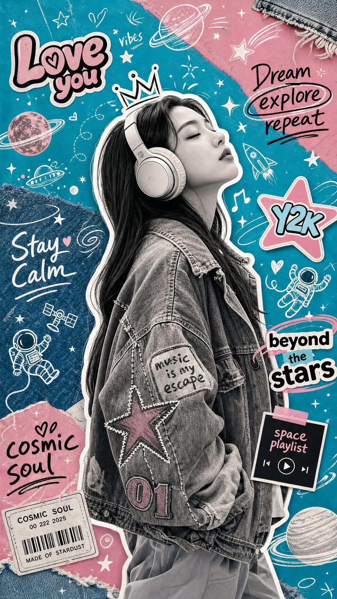 Y2K Scrapbook Collage Poster Art