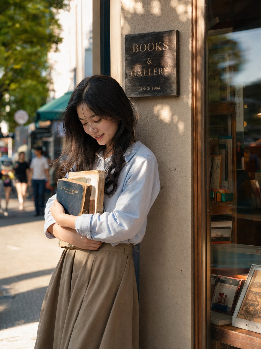 Afternoon Smile at the Indie Bookstore