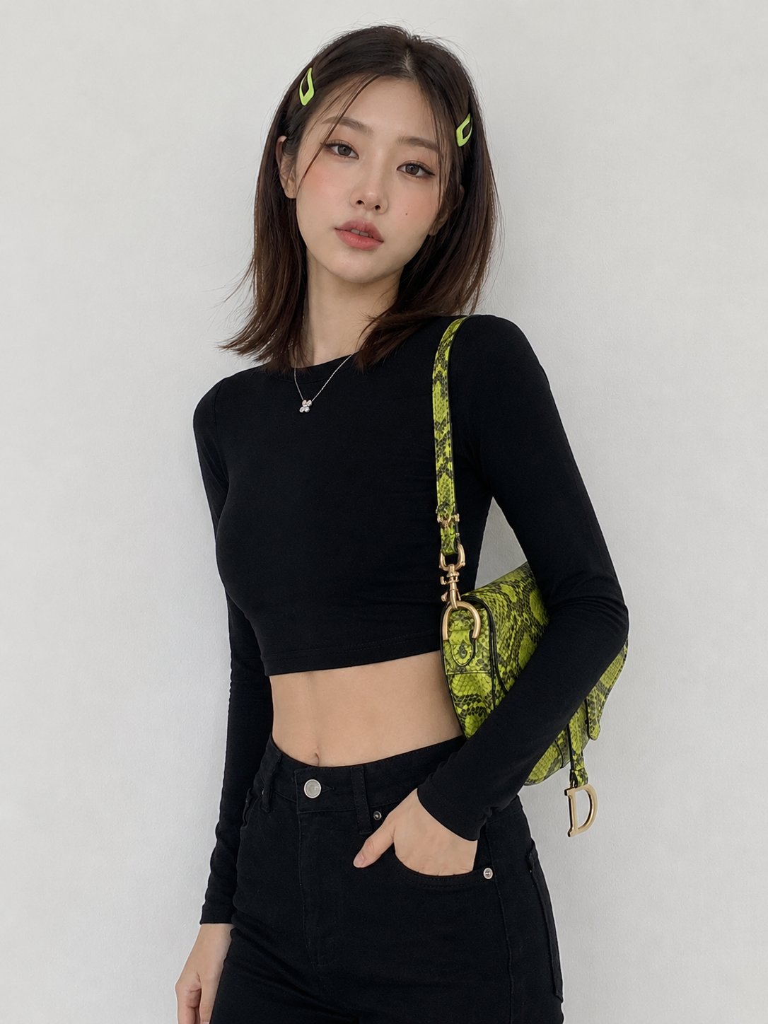 Lime Green Korean Fashion Style