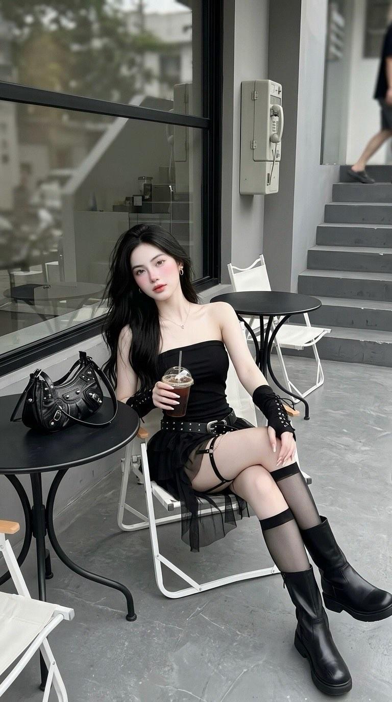 Dark Street Fashion Coffee Break
