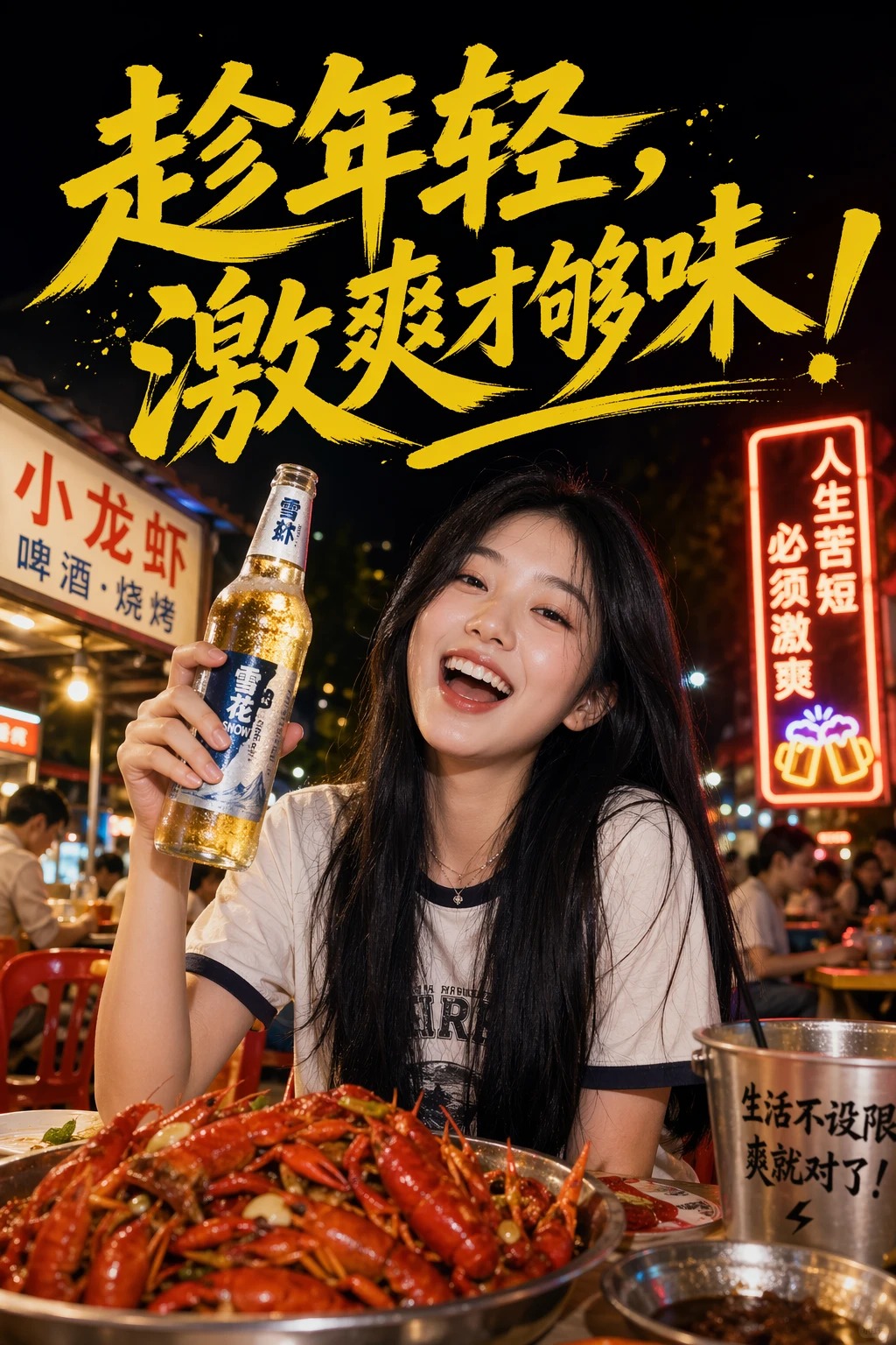 Young Girl's Spicy Late-Night Feast