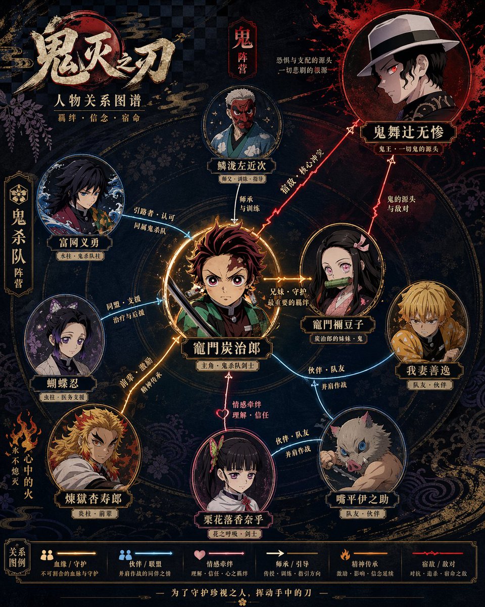 Demon Slayer Character Web