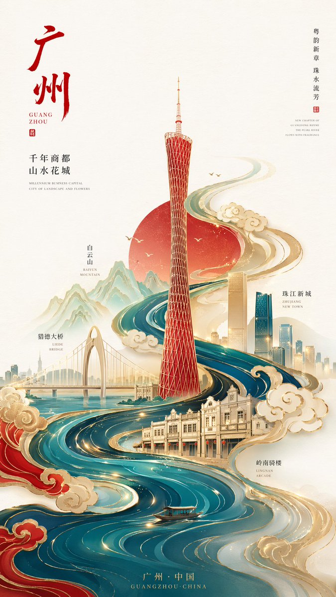 Guangzhou Neo-Chinese Minimalist Poster