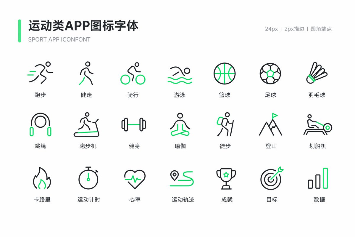 Sports App Iconfont Set