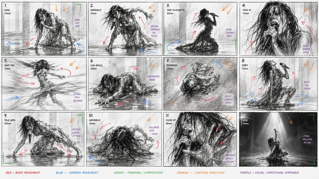 Raw Contemporary Dance Storyboard
