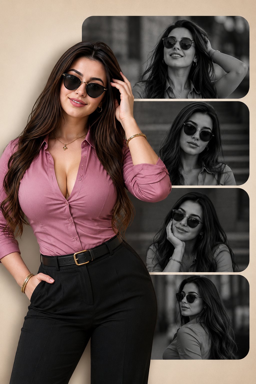 Stylish Fashion Collage Poster Design