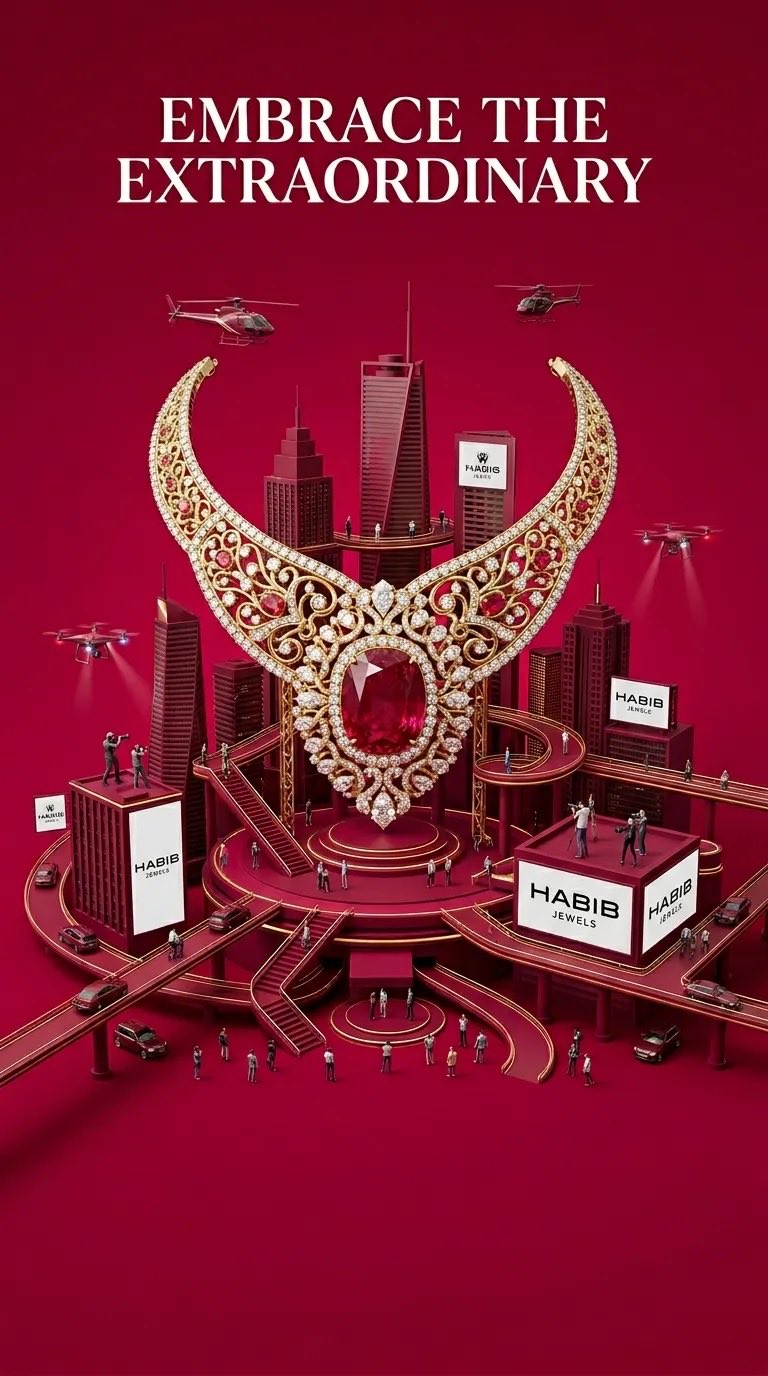 Luxury Jewelry Miniature City Poster