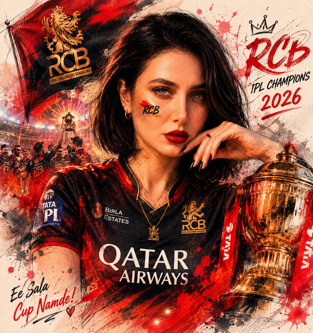 RCB IPL Champion Victory Poster