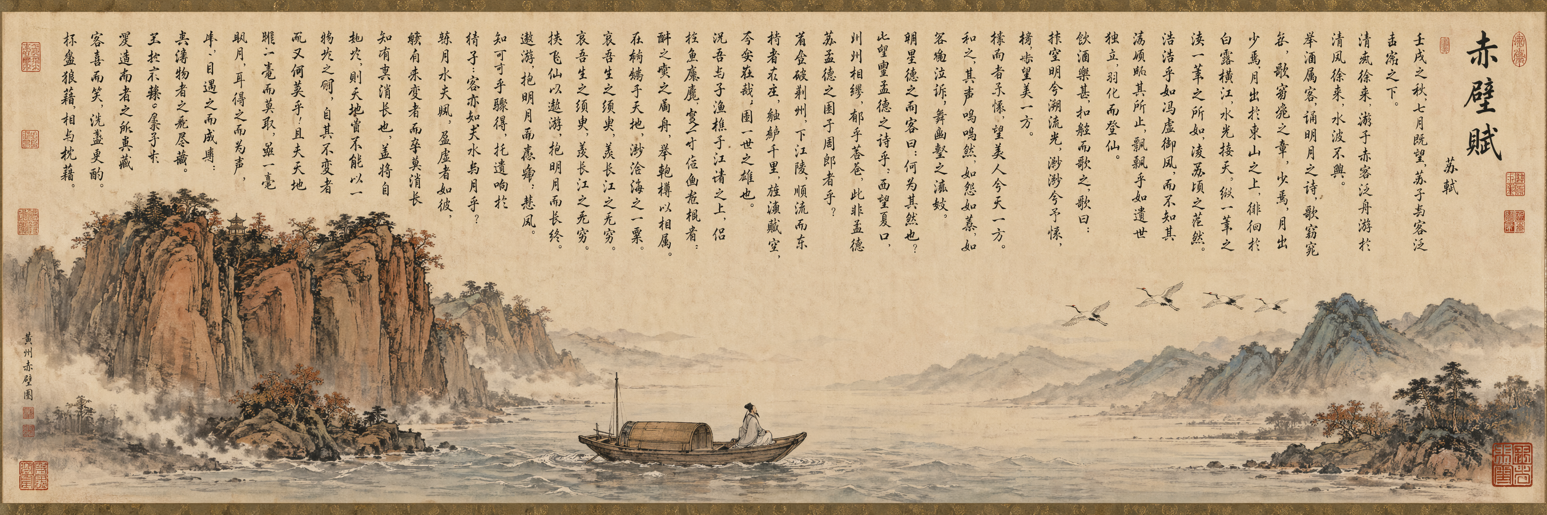 Red Cliffs Ode Scroll
