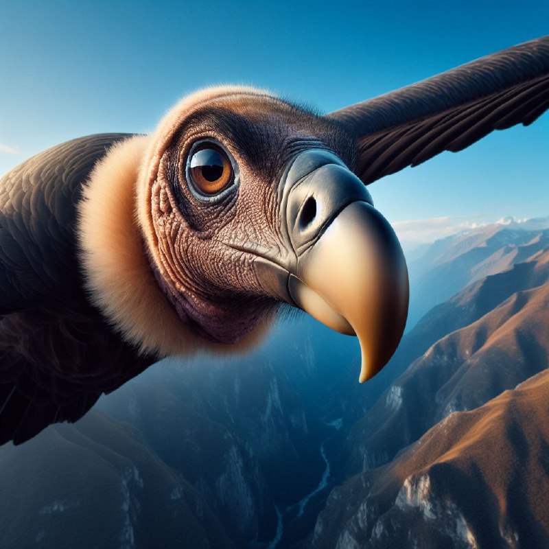 Macro Close-Up of Flying Bird's Eye With Reflection