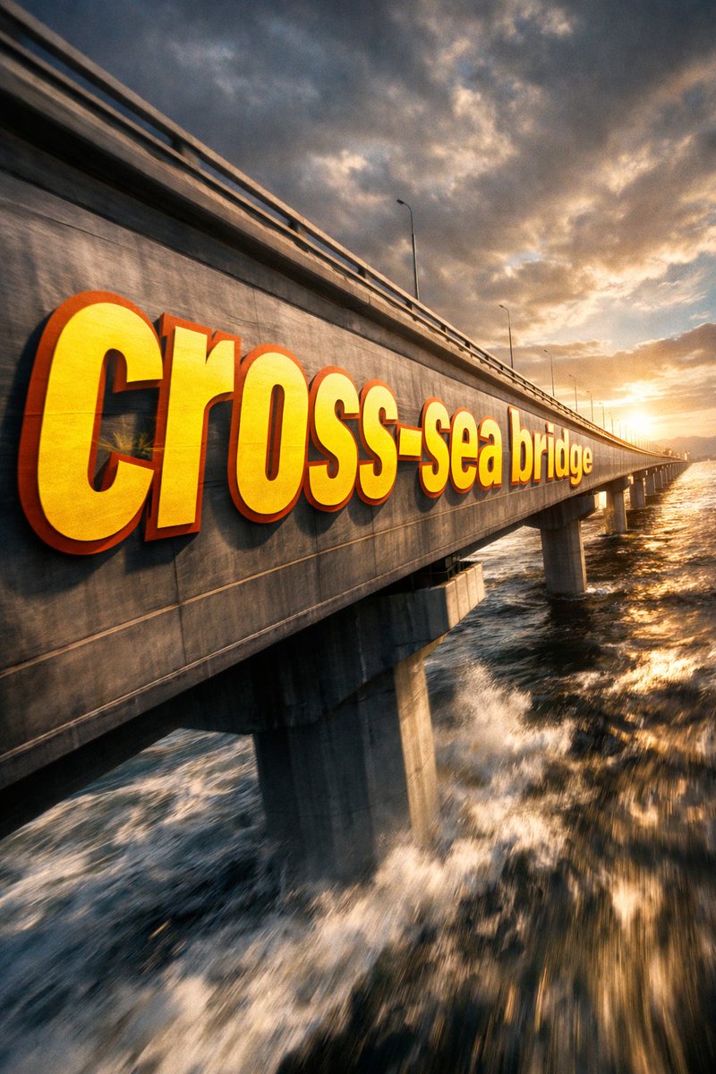 Giant Bridge Typography Perspective