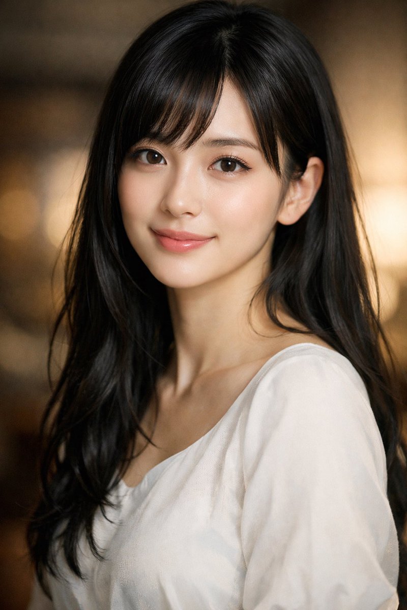 Gentle Japanese Woman Portrait