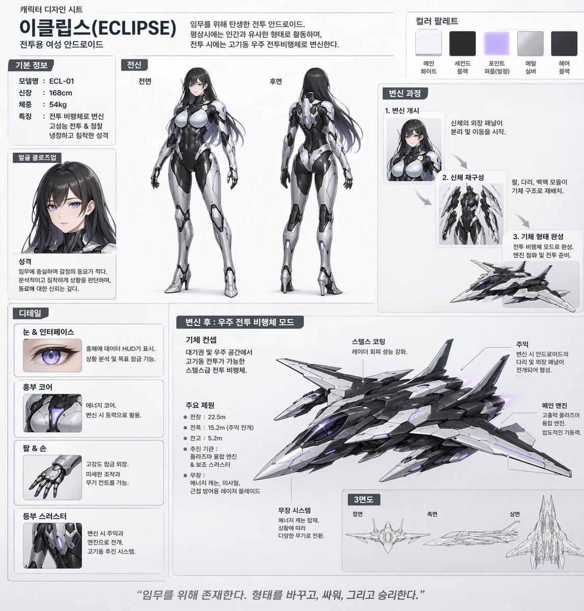Female Android Space Combat Transform