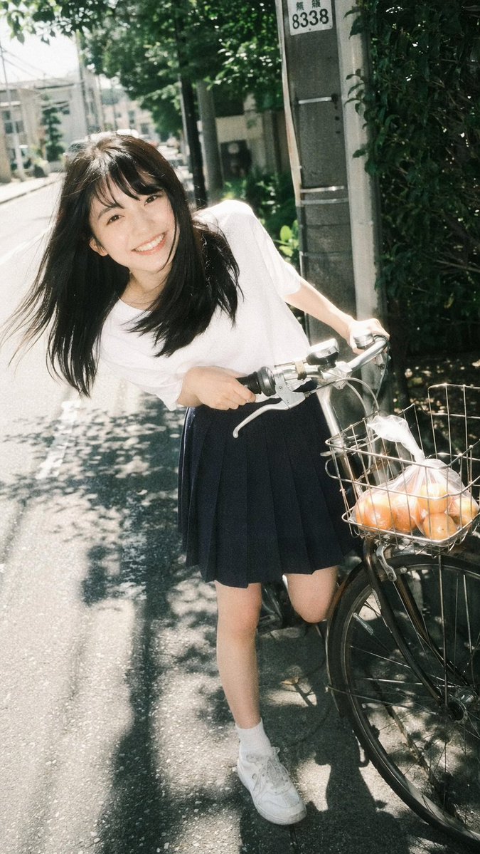 Summer Bike Girl Film Portrait