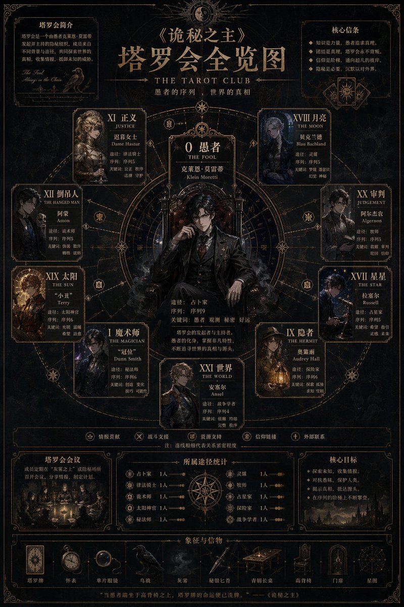 Lord of Mysteries Tarot Map