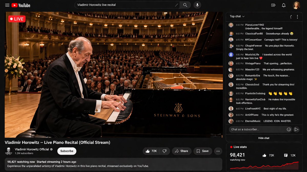 Horowitz Piano Solo Live Stream