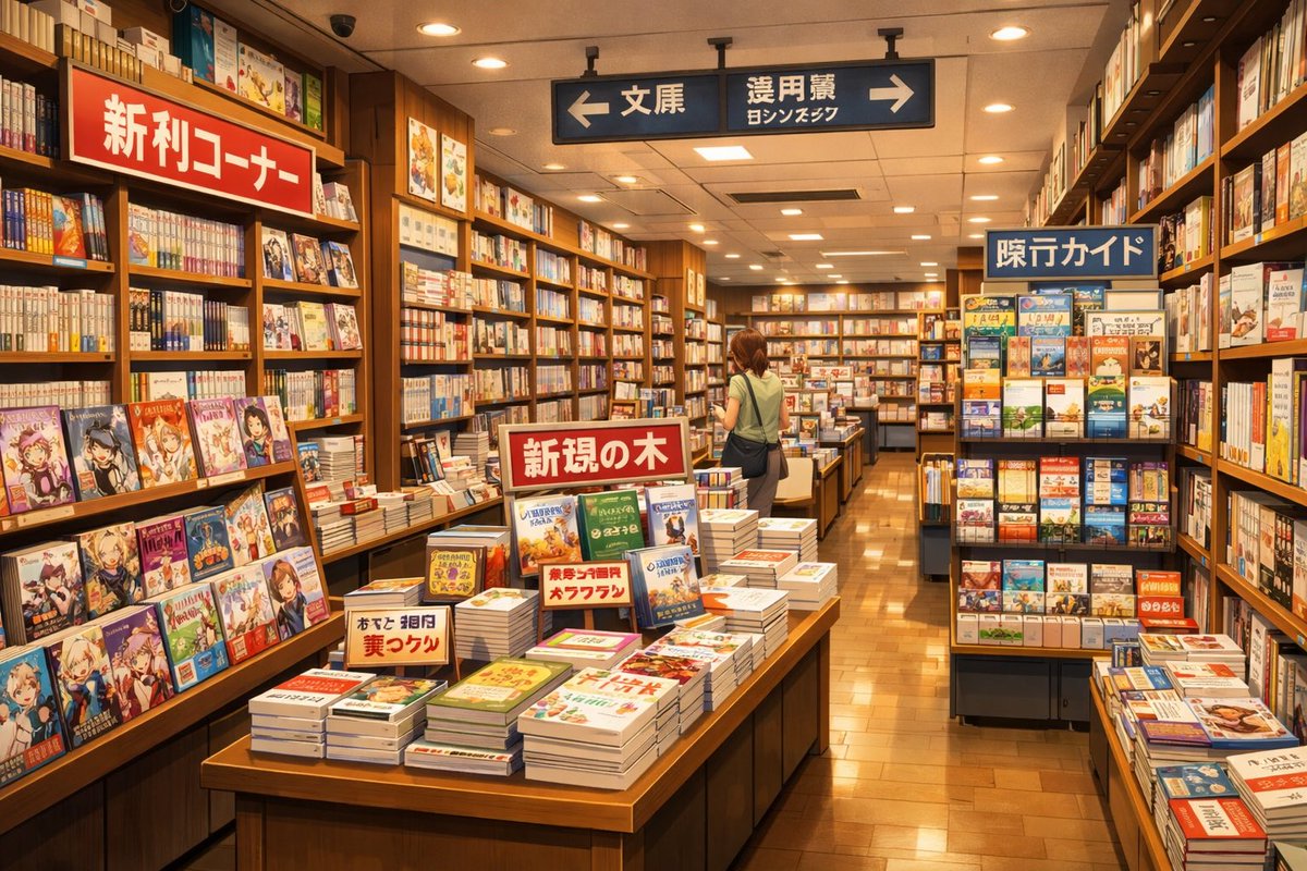 Cozy Japanese Bookstore Exploration