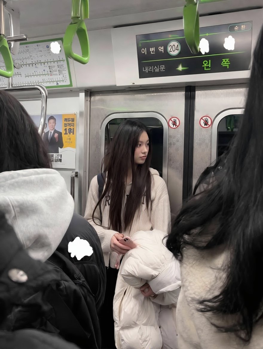 Subway Girl Photorealistic Scene
