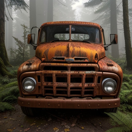 Broken 60s Truck Overgrown by Nature