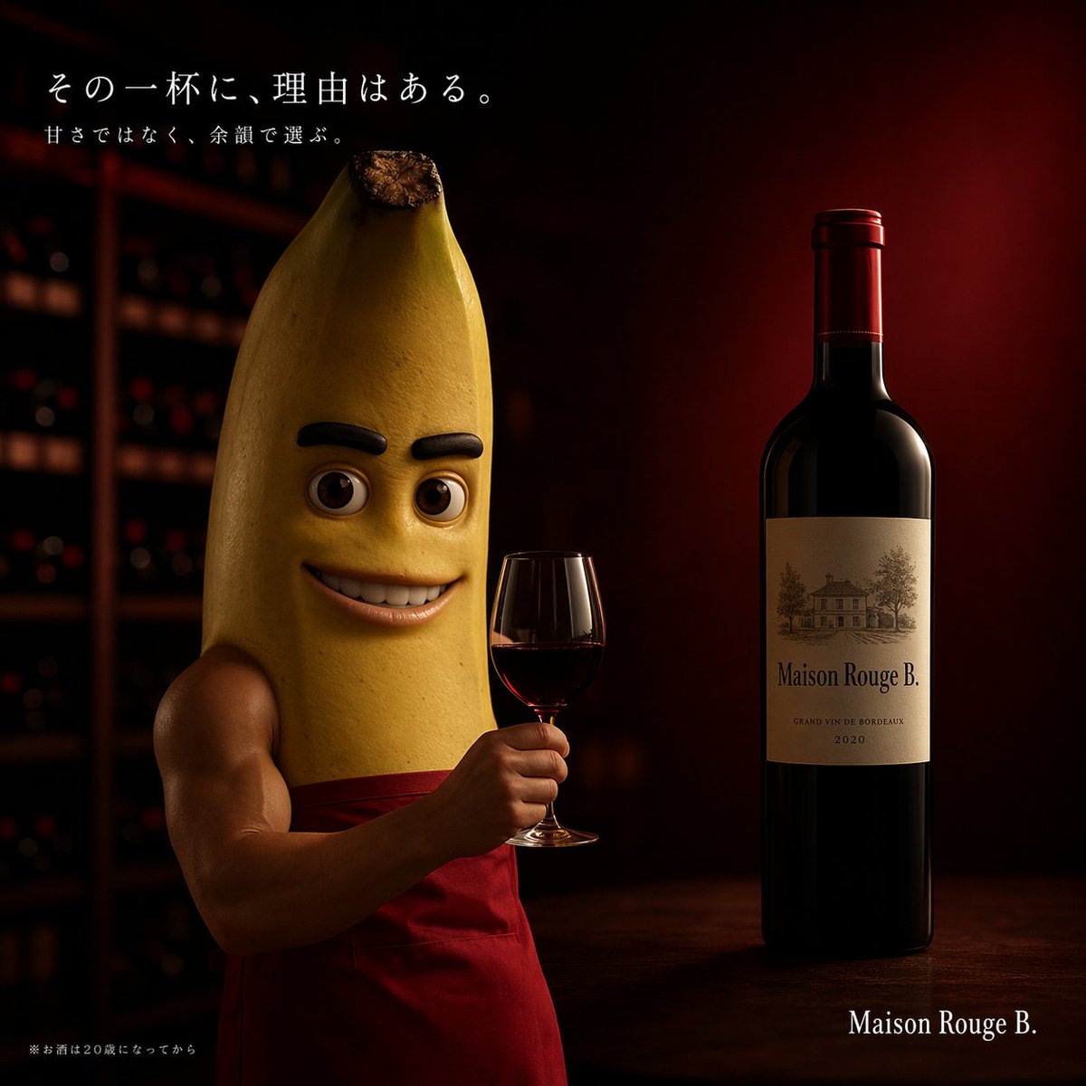 Muscular Banana Wine Ad