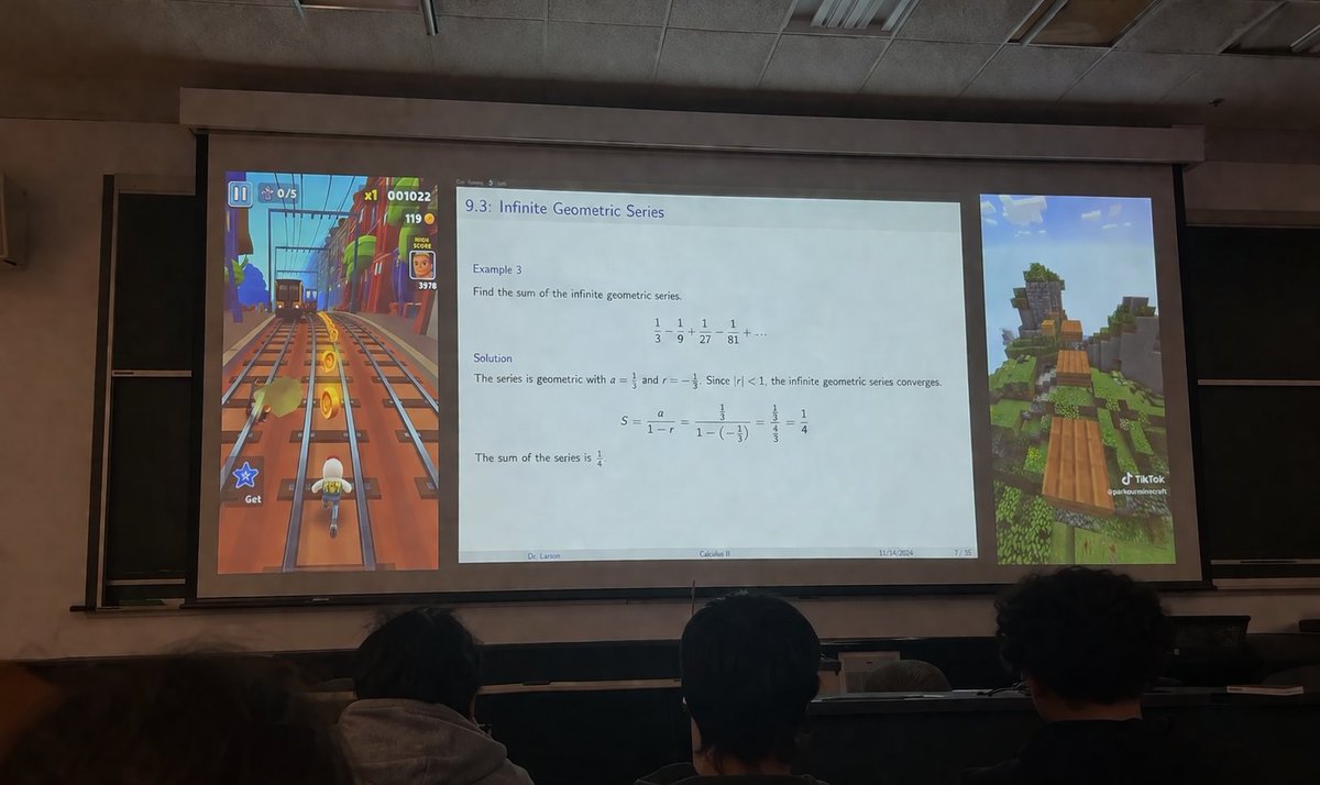 Lecture Hall Triple-Screen Gaming Chaos