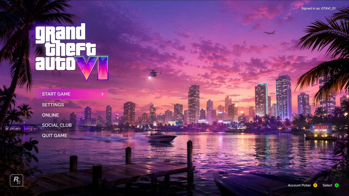 GTA6 Synthwave Menu Concept