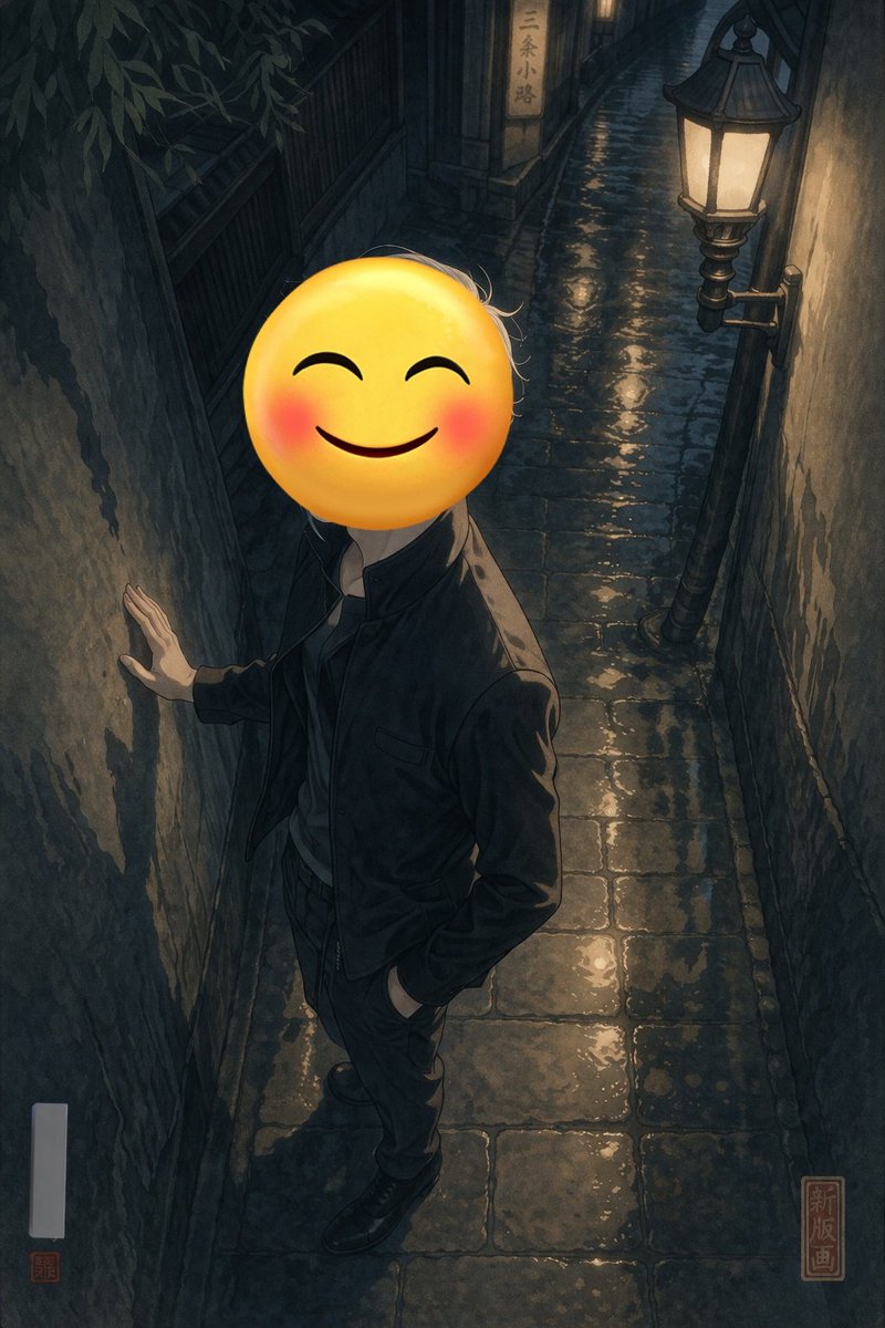 Night Alley Smiley Portrait