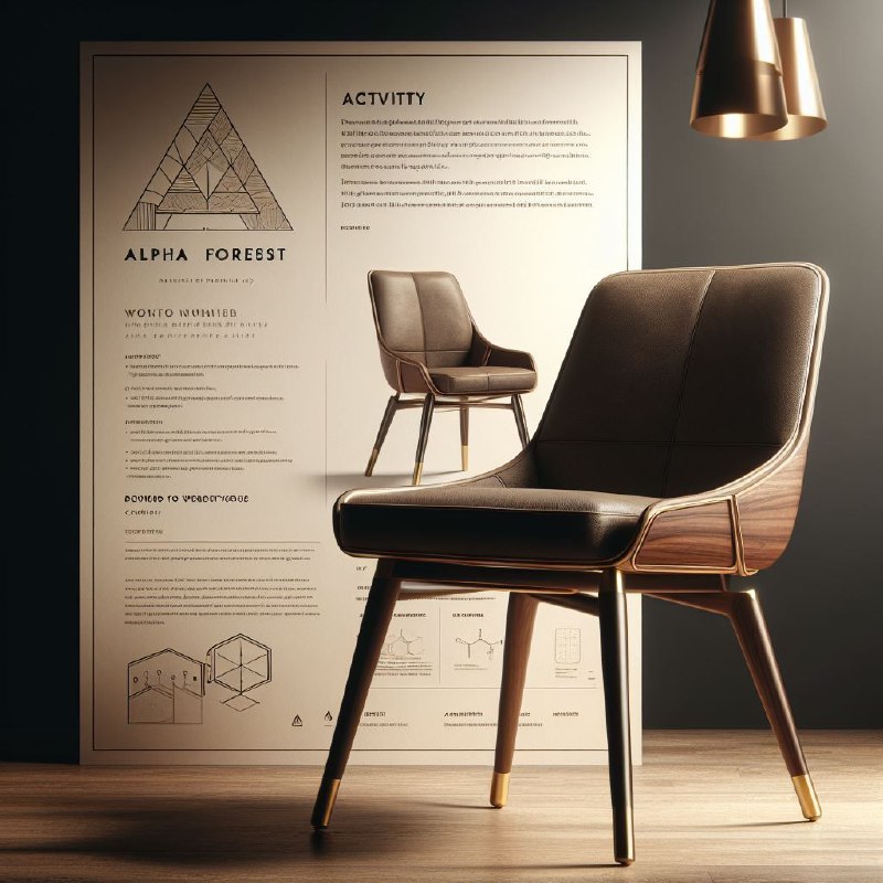 Walnut and Brass Dining Armchair Alphaforest Product Sheet