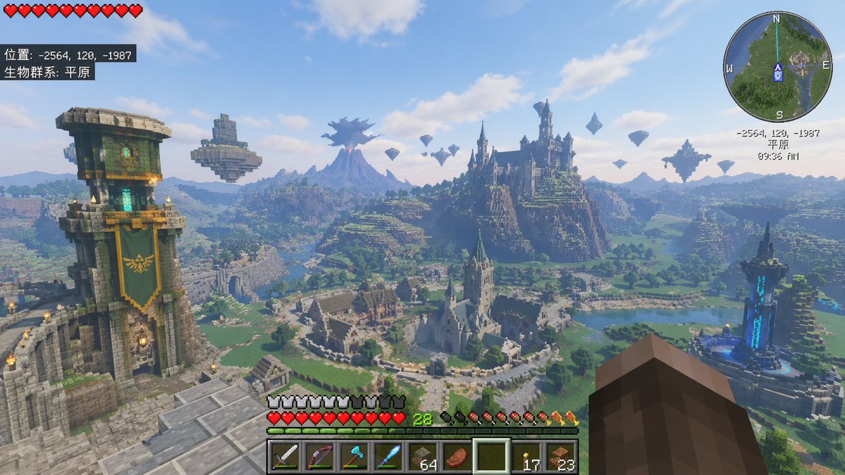 Zelda Minecraft World Map