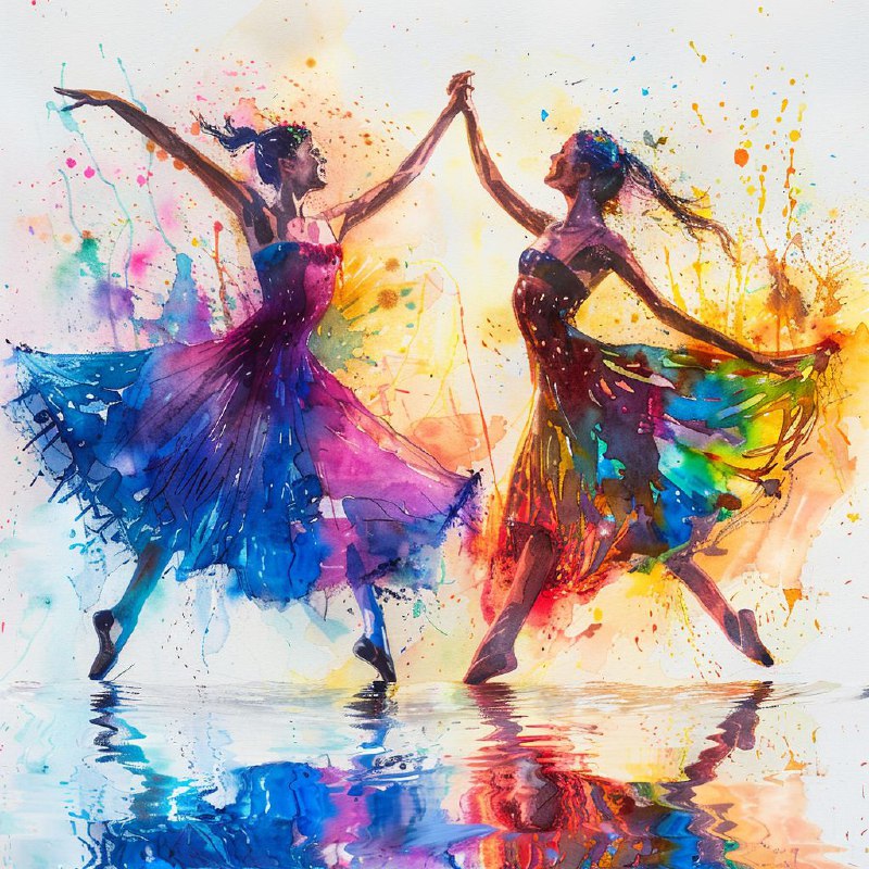 Watercolor Dance Performance With Fluid Costume Motion