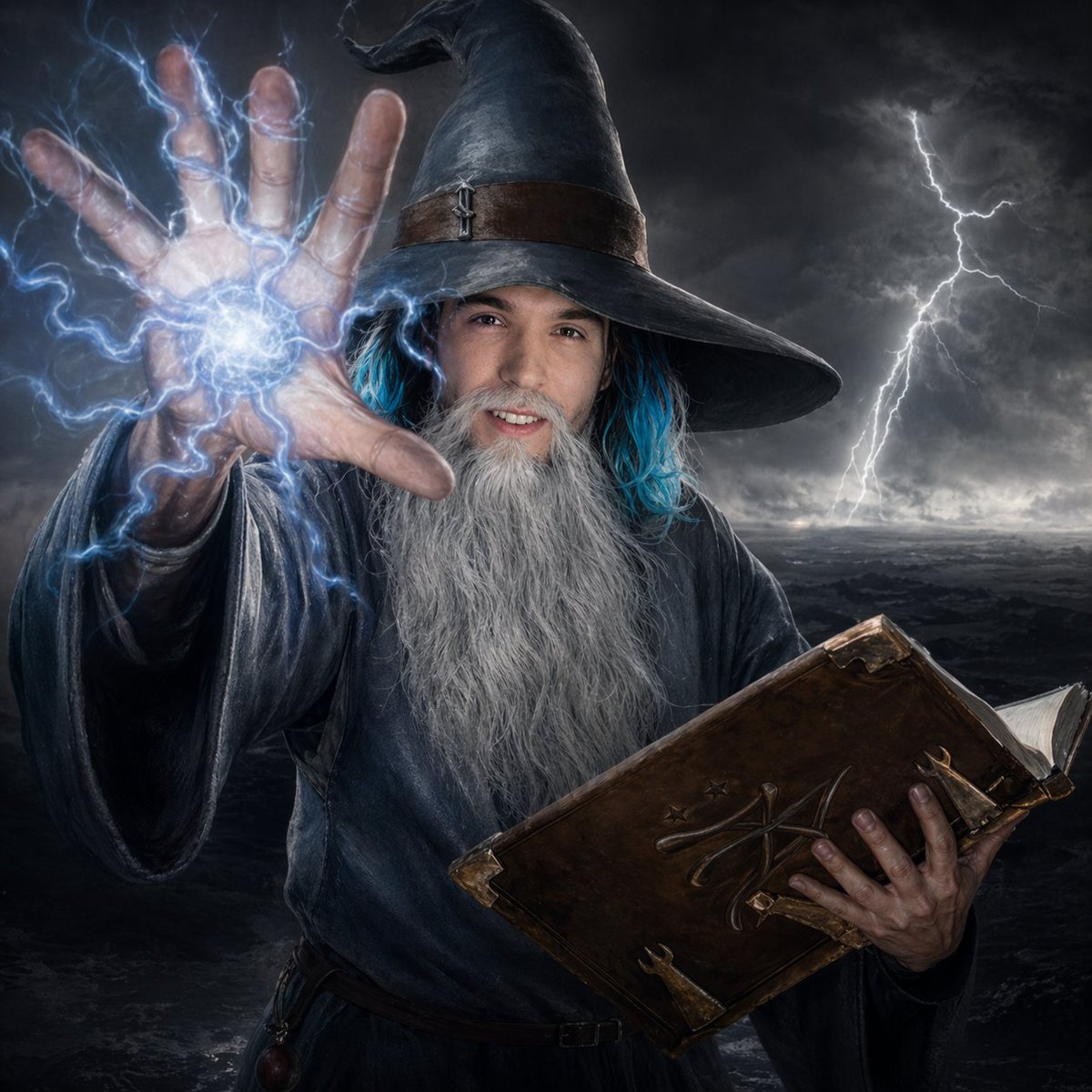 Storm Mage Wielding Thunder