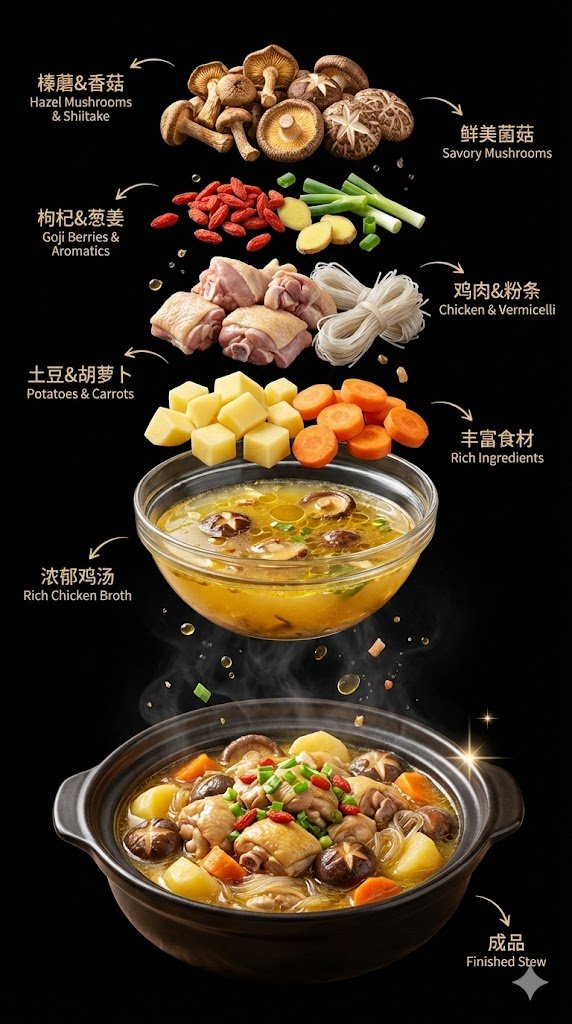 Chicken Mushroom Stew Ingredients Breakdown
