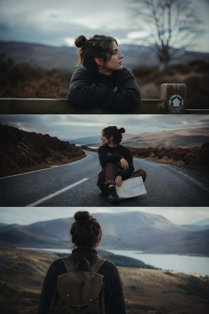 Solitary Wanderer Triptych