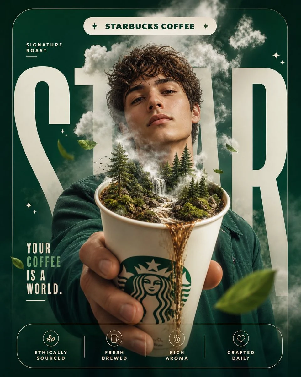 Surreal Coffee Commercial Posters