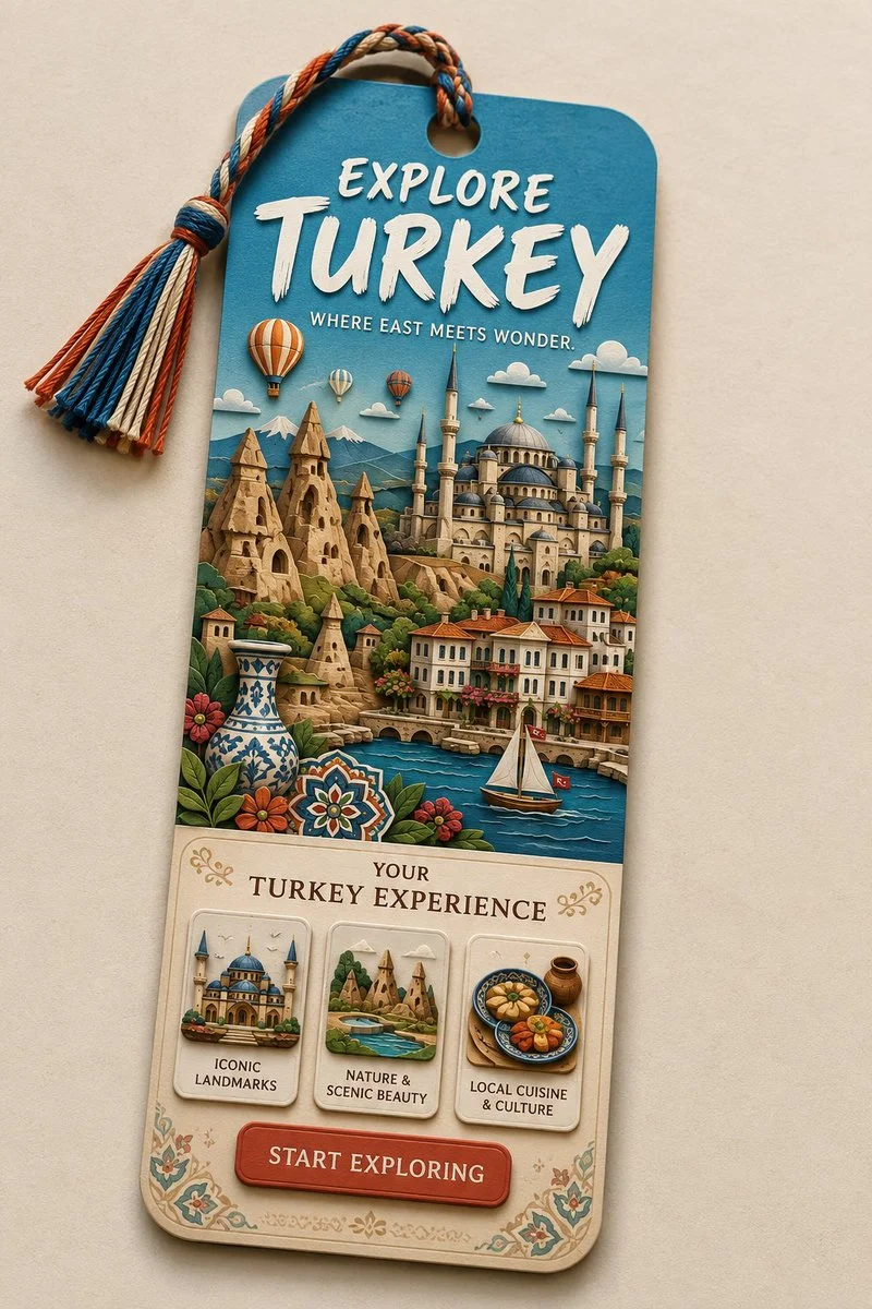 Premium Collectible Travel Bookmark Design
