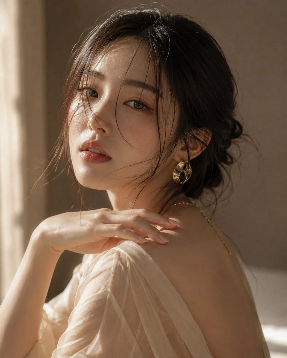 Korean Beauty Golden Hour Portrait