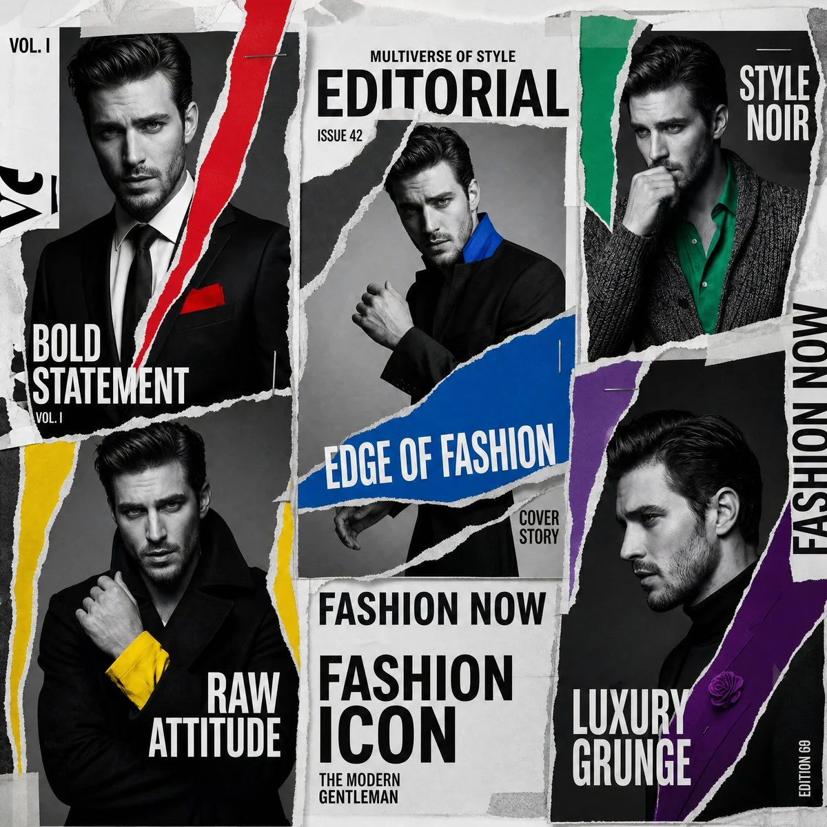 Torn Collage Fashion Editorial