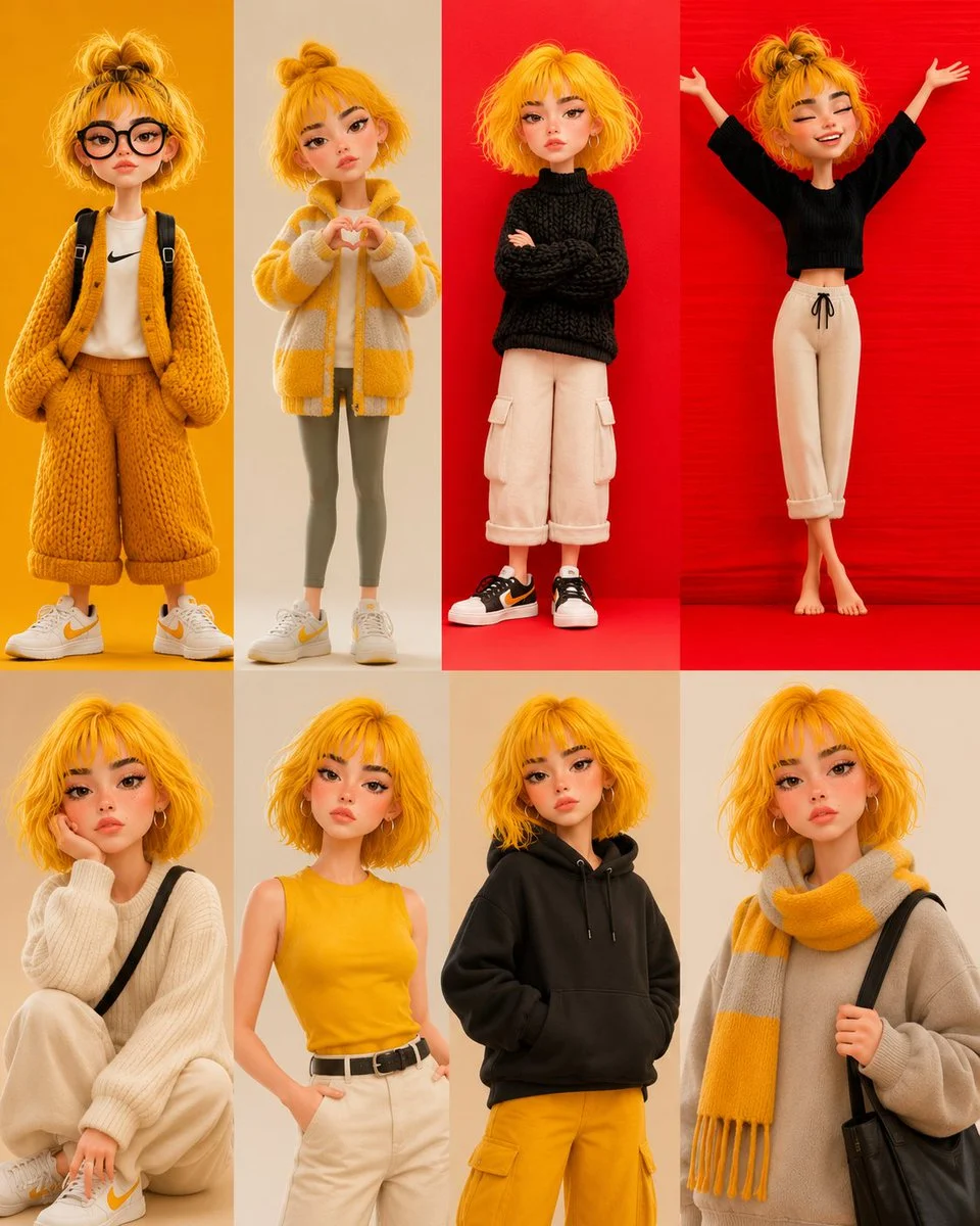 Pixar Girl Fashion Collage