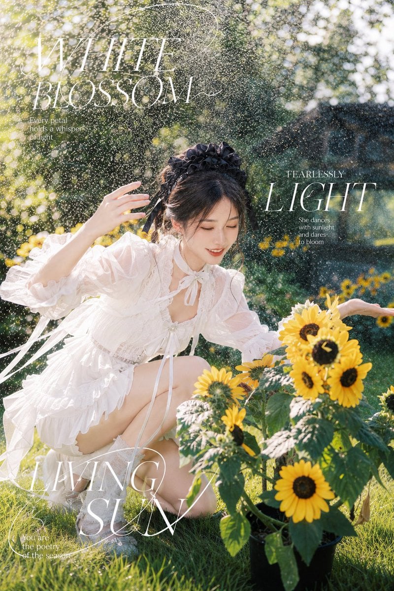 Sunlit Garden Editorial Portrait